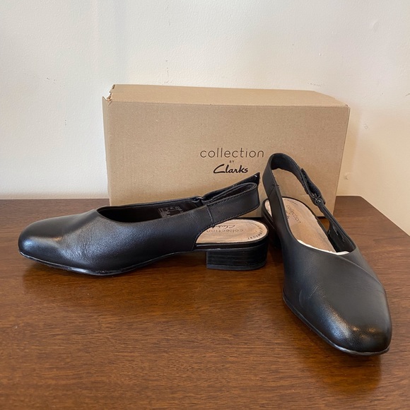 Clarks Juliet Pull Slingback Leather Shoe - Picture 2 of 6